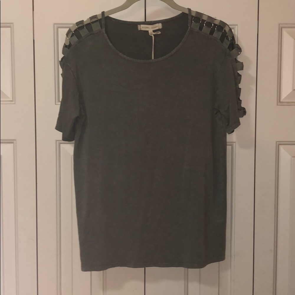 Army green strapped shirt